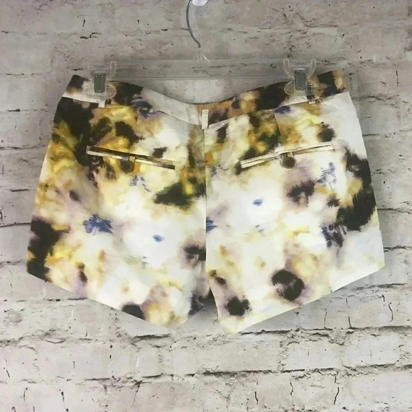 Women's J. Crew Yellow Watercolor Shorts Size 2 - Picture 6 of 7